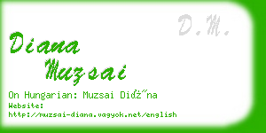 diana muzsai business card